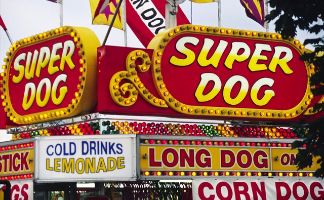 Amusement Park Food Signs