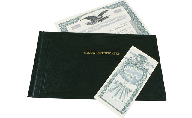 Stock certificate and leather holder