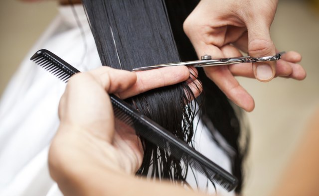 Hairdresser Cutting Hair