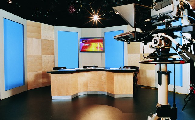 TV Studio and a TV Camera