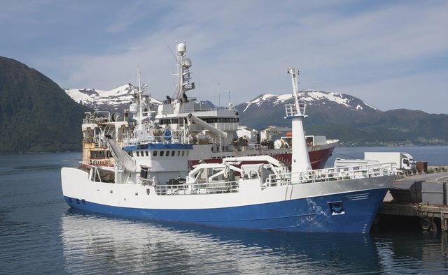 Fishing boat in the Norwegian sea (Volda, Norway)