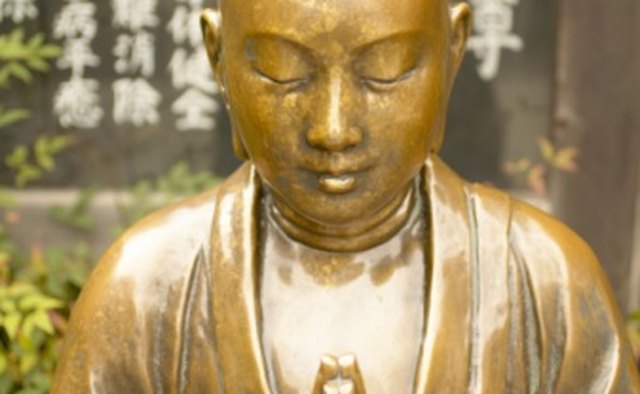 Brass statue of the Buddha.