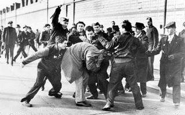 Violent labor strikes in 1937 at Ford assembly plants changed his political views about labor.