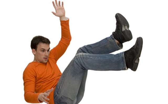 Man slipping