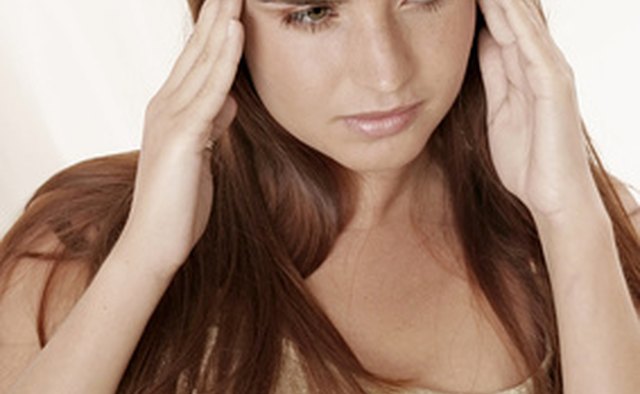 Woman suffering from headache
