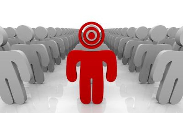 3D rendering of targeting a customer; standing out.