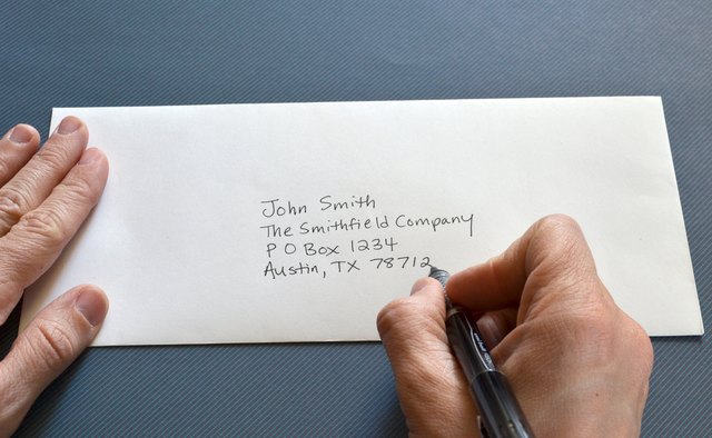 How to Address an Envelope to a PO Box | Bizfluent
