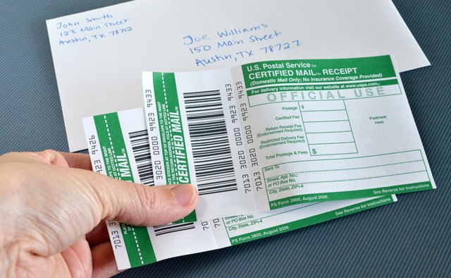 certified mail receipt form