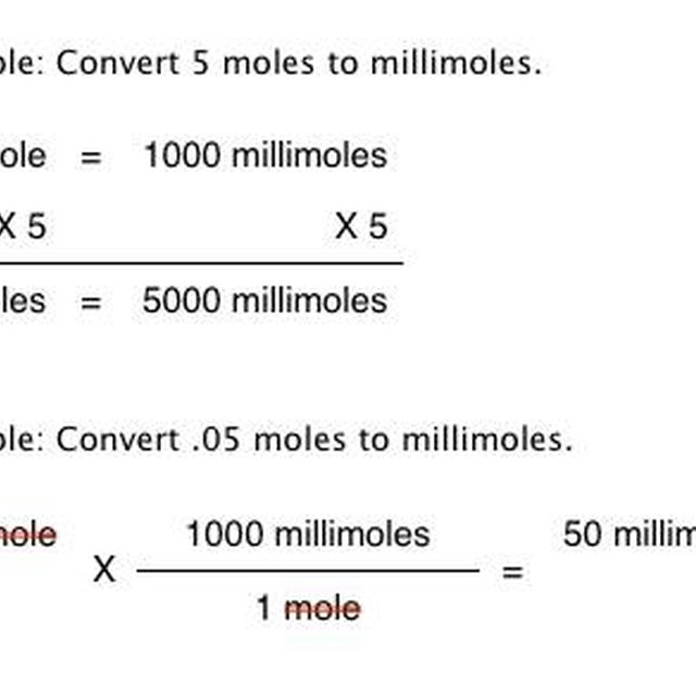 How To Convert Moles Millimoles Sciencing