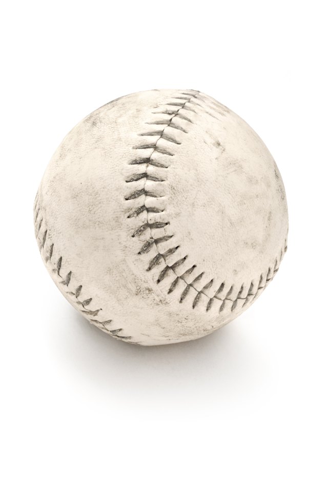 white softball ball