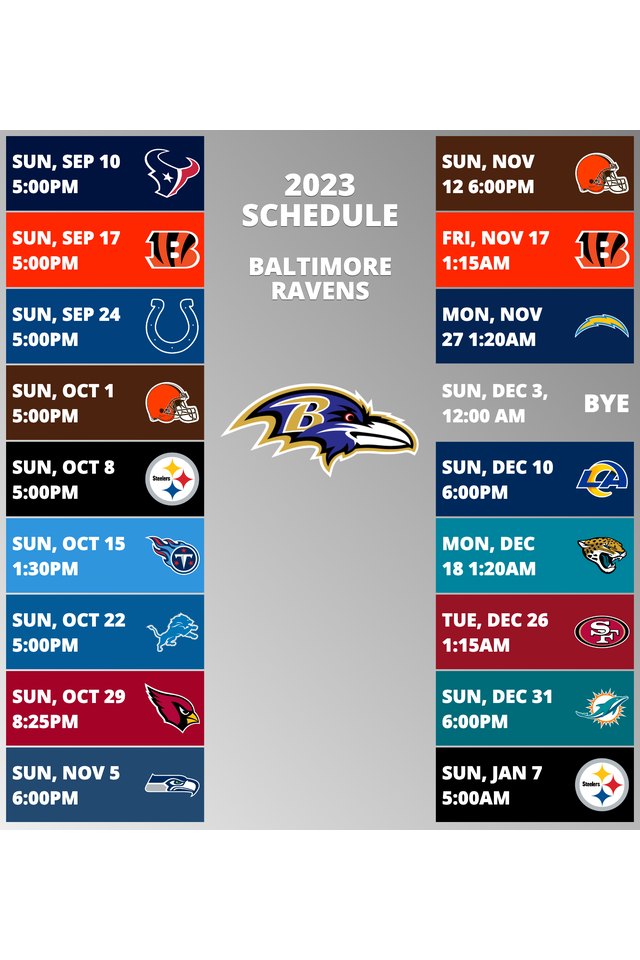ravens football schedule 2022