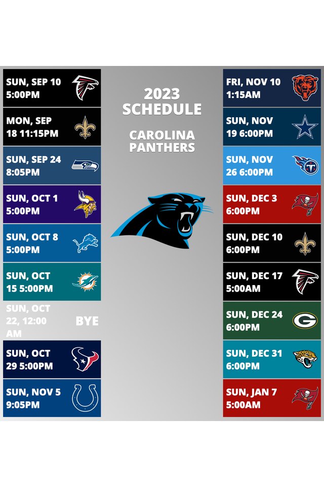 carolina panthers schedule football schedule