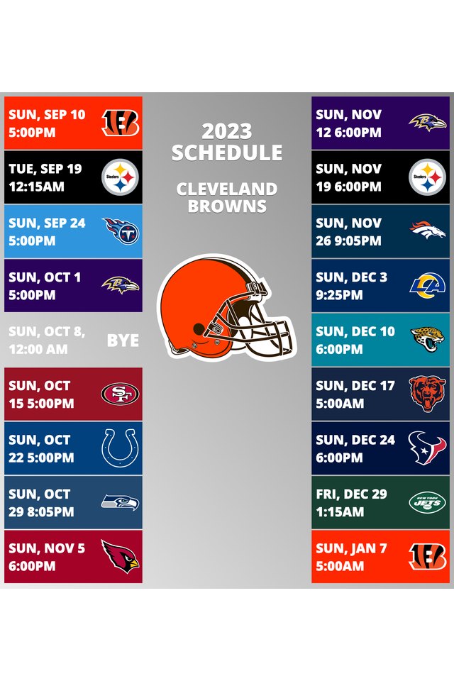 2022 Cleveland Browns Schedule