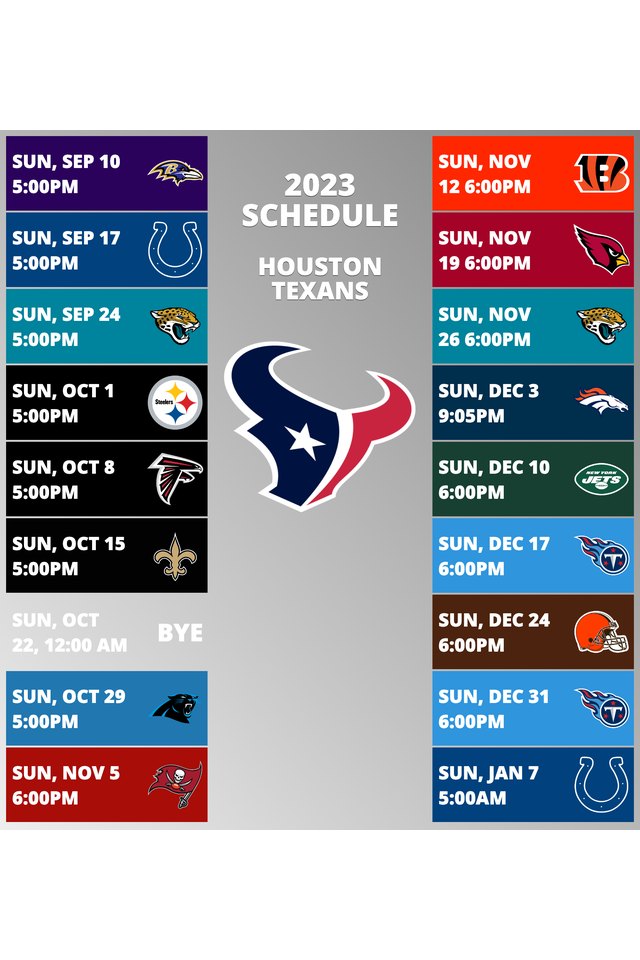 Houston Texan Football Schedule 2024 carte france département