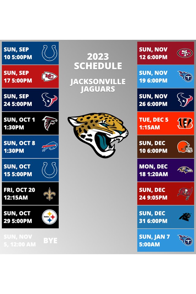 jaguars game schedule