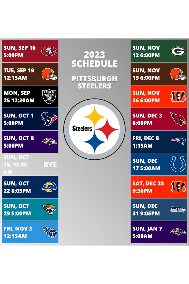 Steelers Schedule  Pittsburgh Steelers 