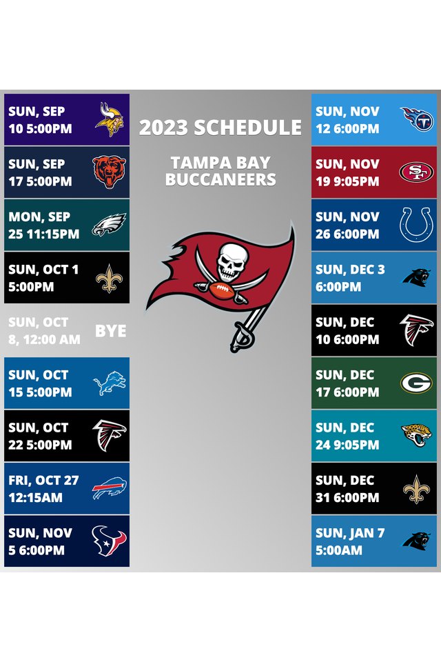 Tampa Bay Buccaneers release 2023 season schedule