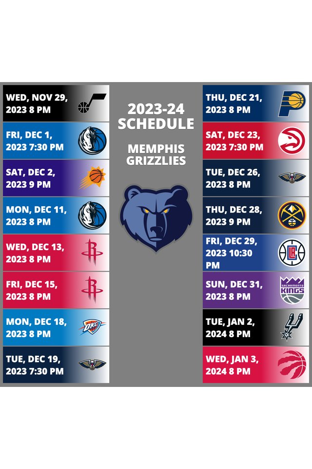 Memphis Grizzlies 2023 2024 NBA Season SportsRec