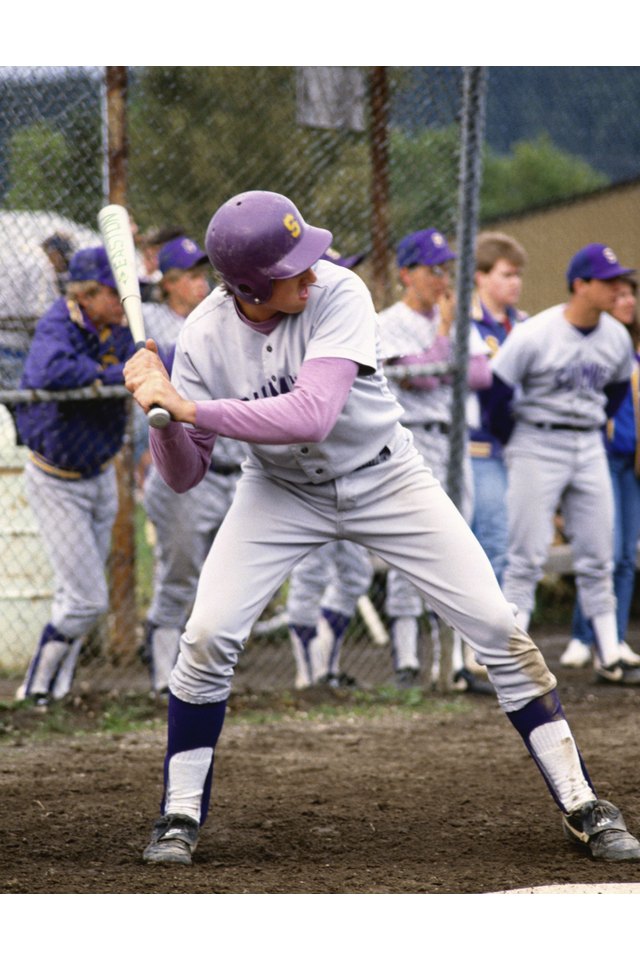 Baseball player batting