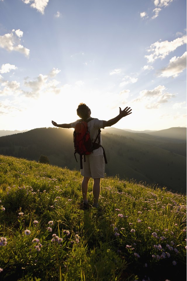 Hiker on mountain