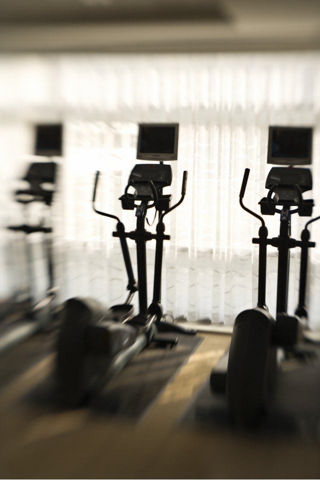 Exercise machines in gym