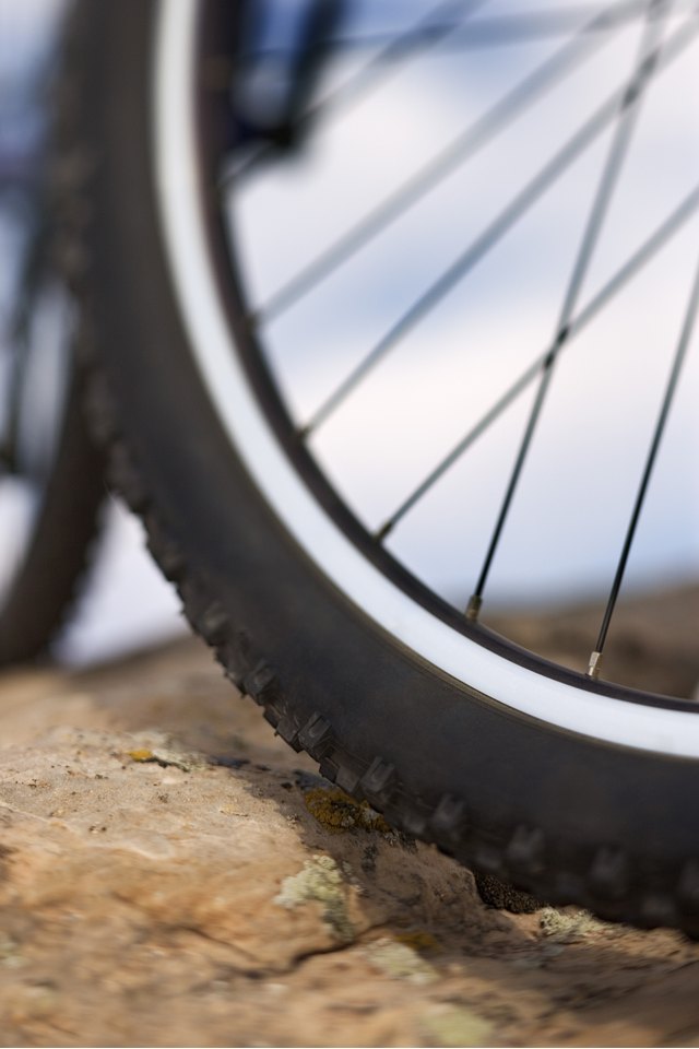 Close-up of bike tire