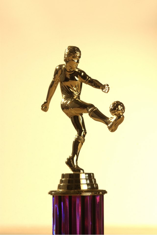 Female soccer trophy