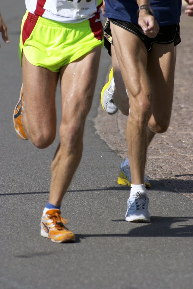 Men running marathon