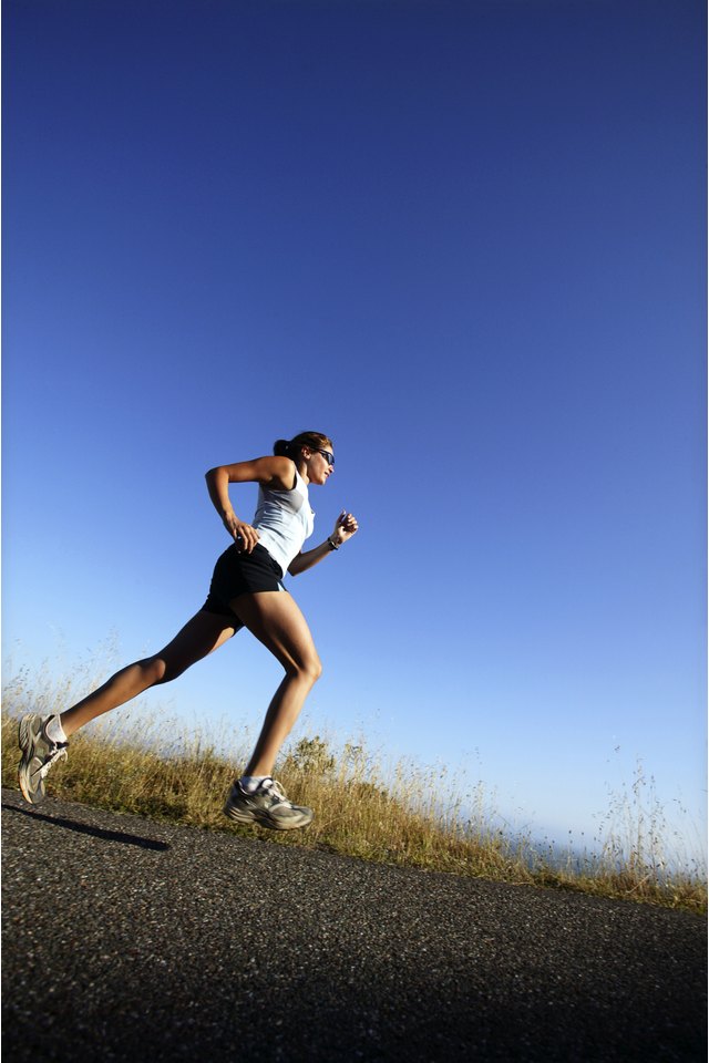 Woman running,  California,  USA