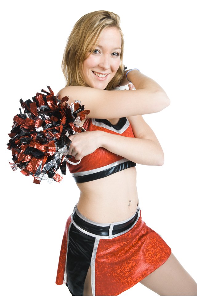 Cheerleader posing