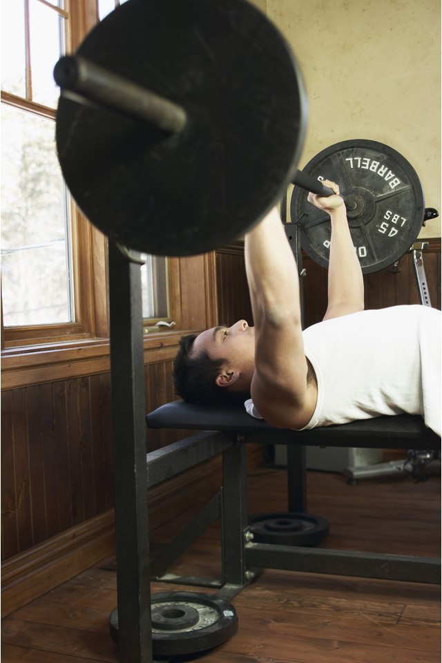 Man lifting weights