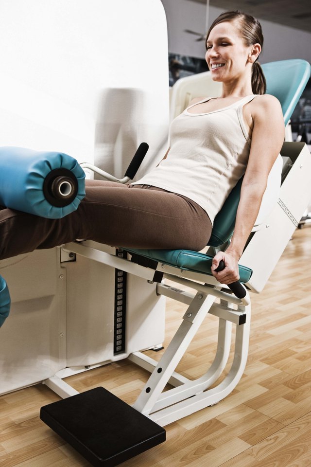 Woman doing leg lifts