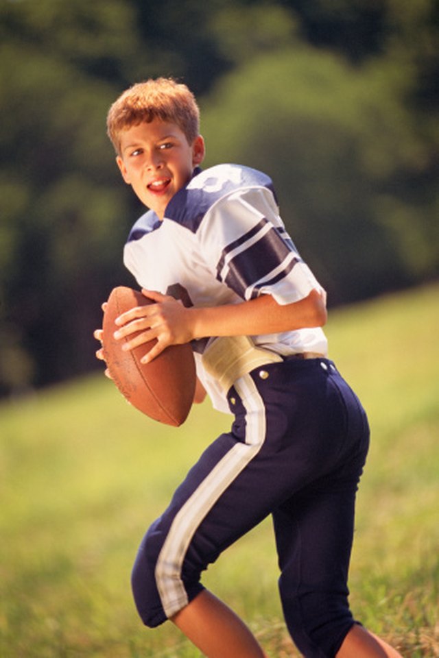 Layers of protective clothing worn by American football players