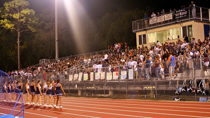 The whole town comes to the football games. - Small High School In South Dakota