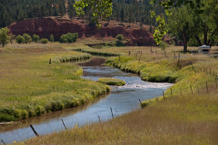 The Belle Fourche River.