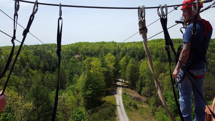 The Most Epic Zipline In Kentucky   OIYS Zip 1 