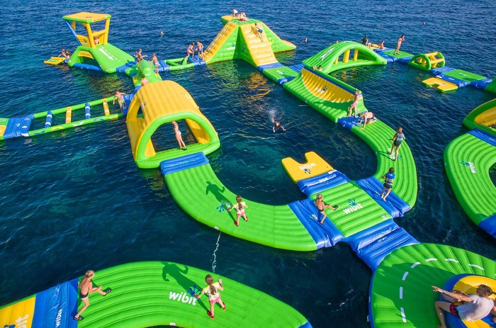 inflatable water obstacle course