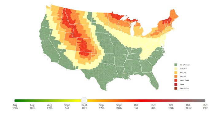 The Map That Shows You When And Where To View Fall Foliage In Maine