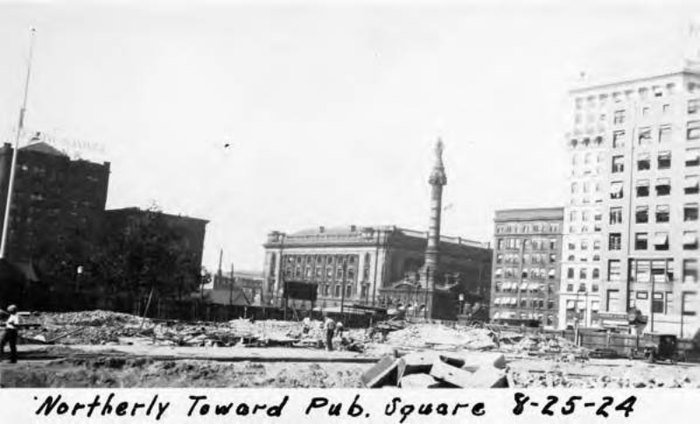 14 Photos Taken During The Terminal Tower Consturction In Cleveland