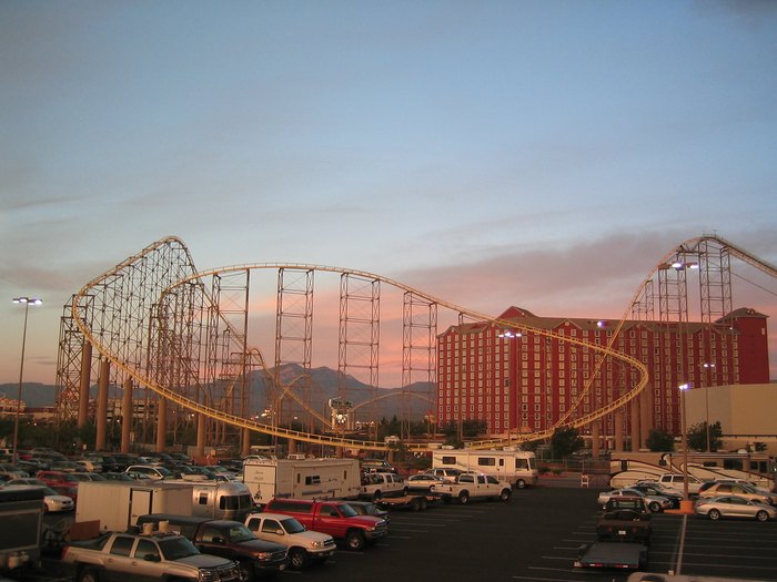 Roller Coaster Atop a Casino, Las Vegas, Nevada