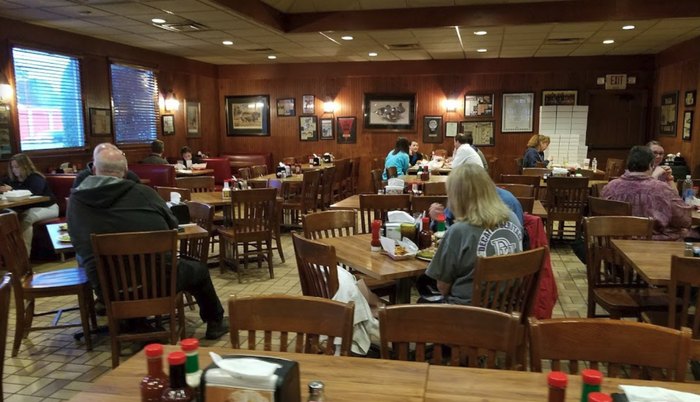 Alabama Decatur Big Bob Gibson BBQ restaurant,inside interior