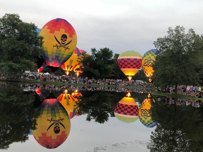 Centralia Balloon Festival In Illinois Has A Hot Air Balloon Glow