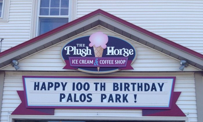 plush horse ice cream shop