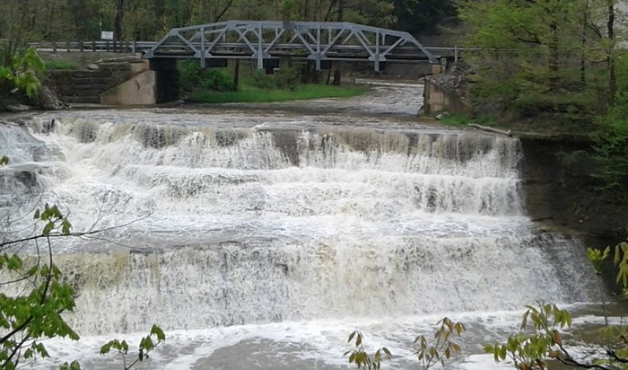 Drive Right Up To A Waterfall in Ohio: Paine Falls Park in Leroy Township