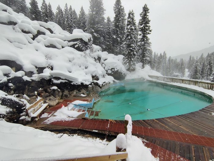 Granite Hot Springs in winter