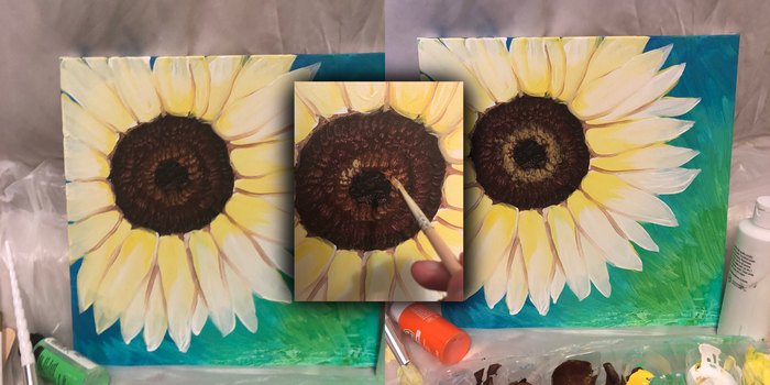 FREE Mother's Day Step-By-Step LIVE Sunflower Painting Tutorial - Texas Art  and Soul - Create a Paint Party Business Online