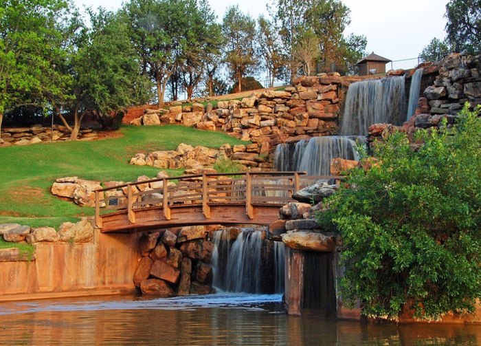 Triple Waterfall At Lucy Park In Wichita Falls Texas 4986