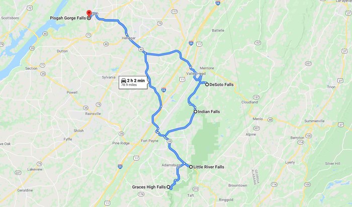 The 2-Hour Waterfall Road Trip In Alabama To Take This Summer