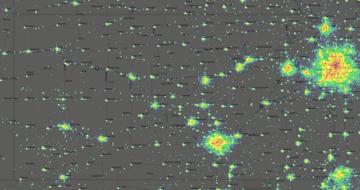 light pollution map idaho