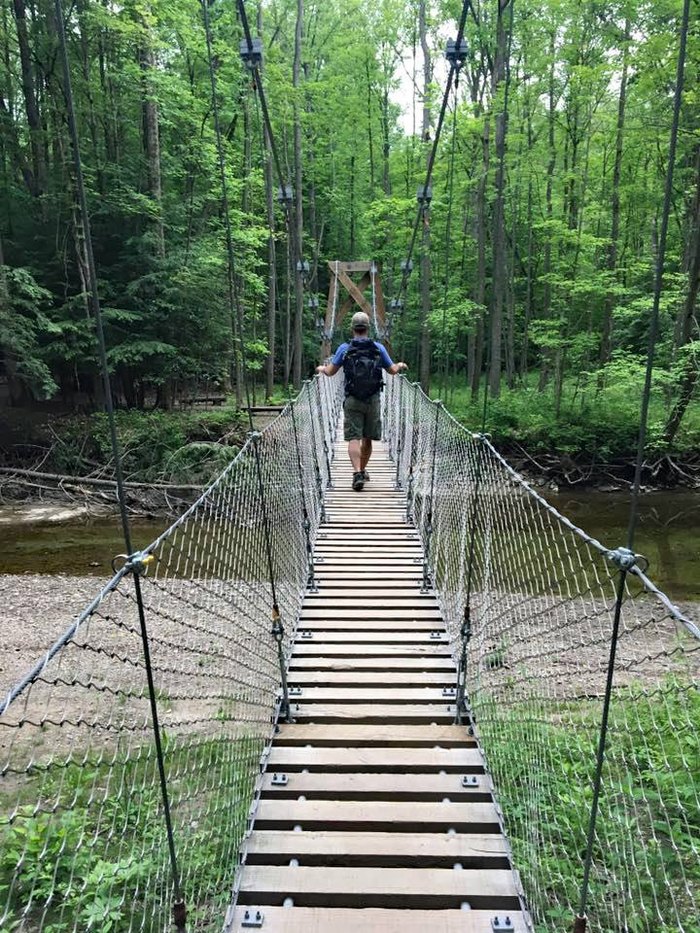 Swinging Bridge Trail in Ohio at Girdled Road Reservation